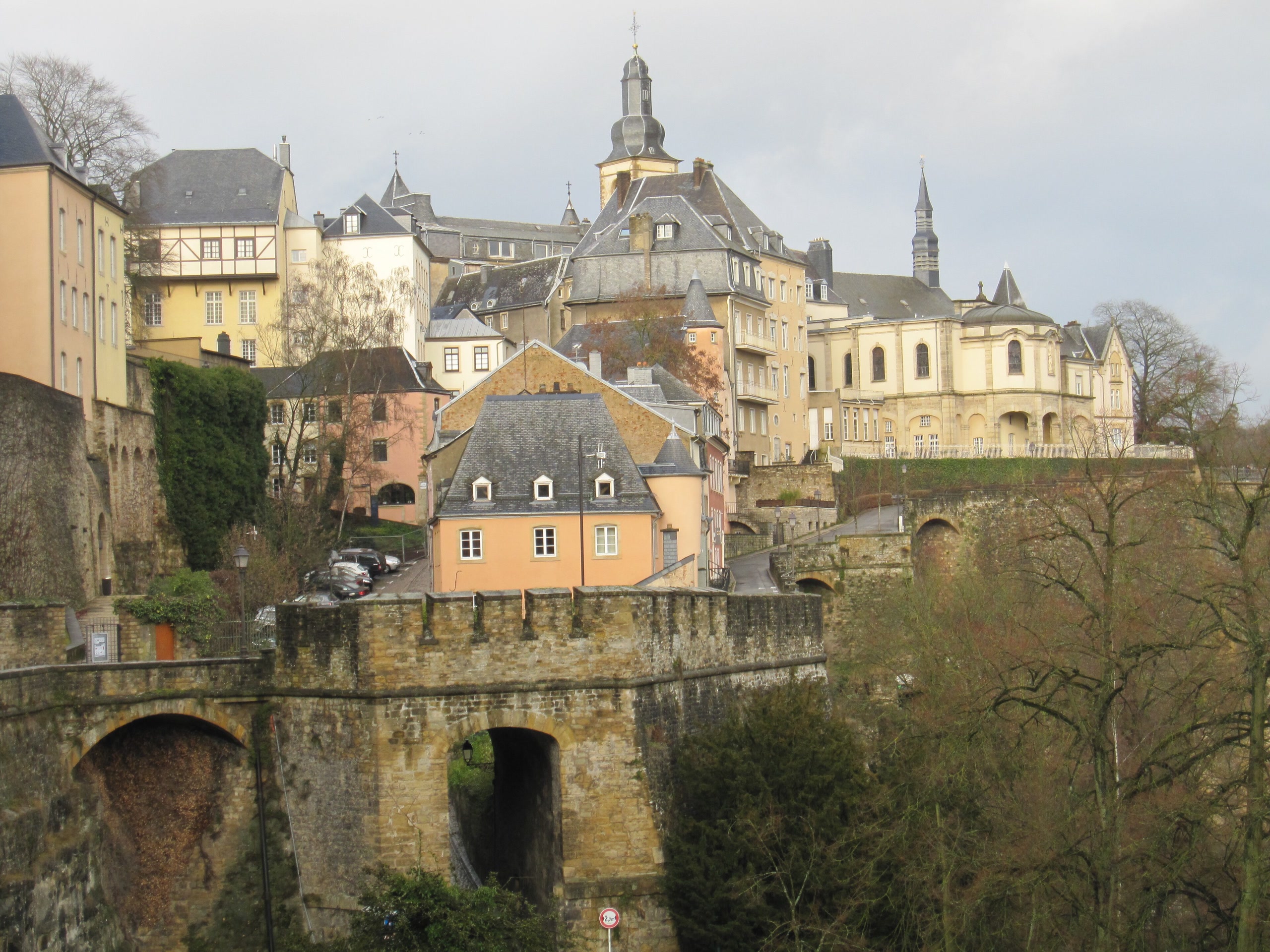 Luxembourg City’s fortified old town above the Alzette valley