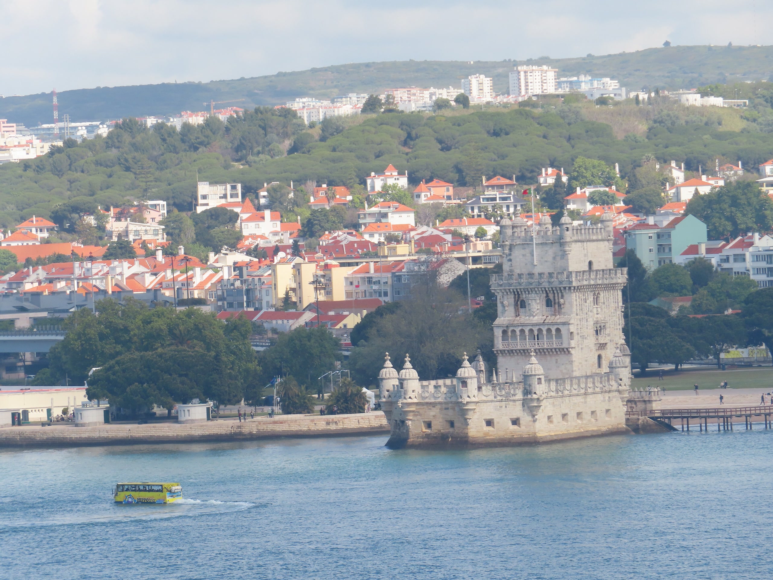 Belém Tower beside the Tagus River in Lisbon