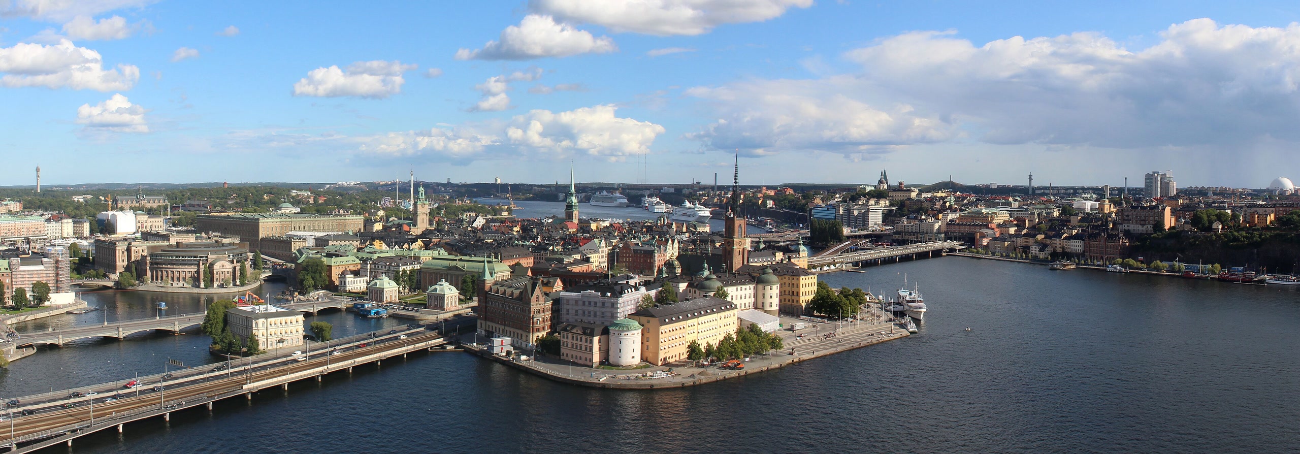 Stockholm’s Gamla Stan waterfront and historic skyline